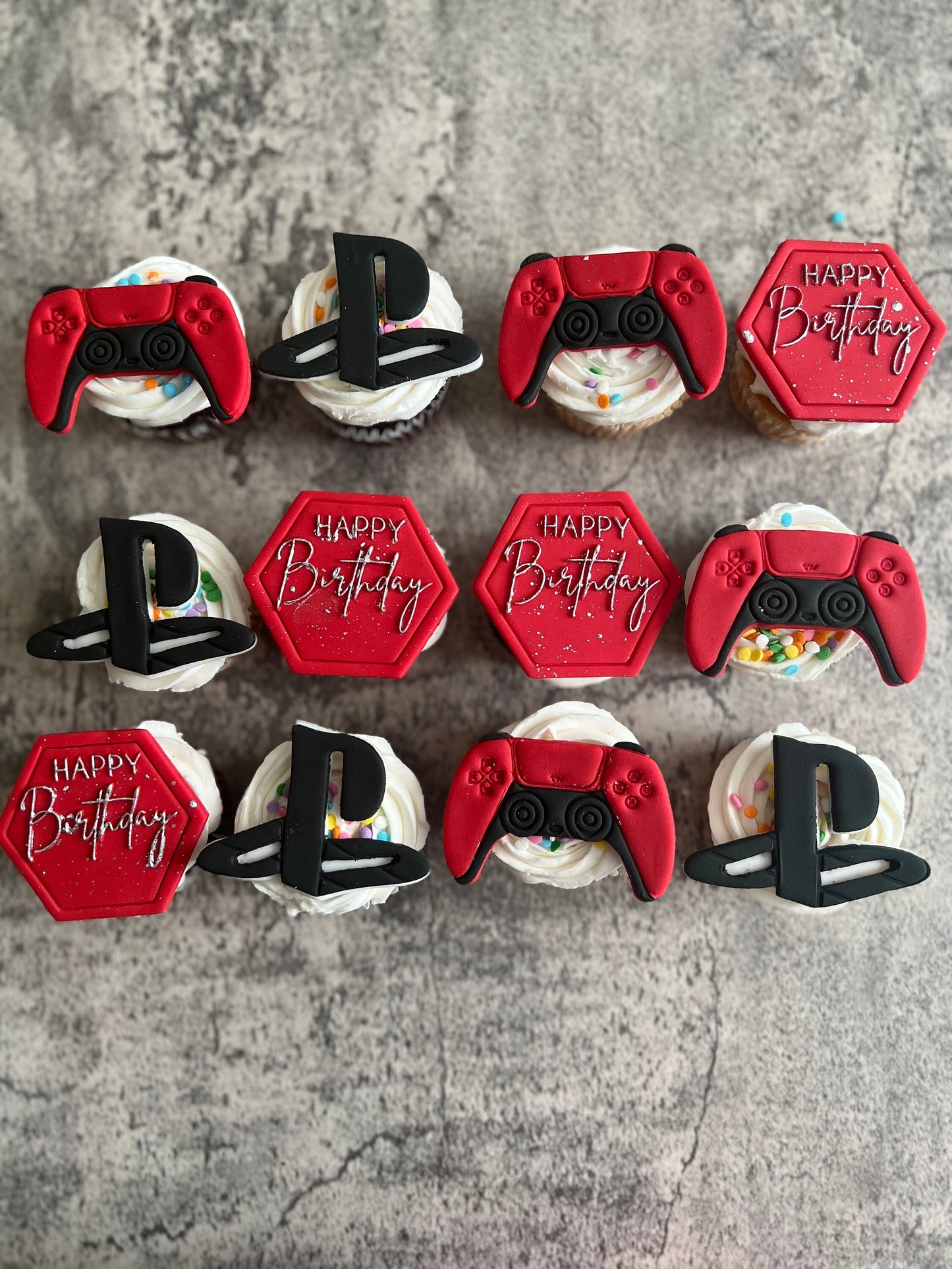 PlayStation 5 Fondant Birthday Toppet Set
