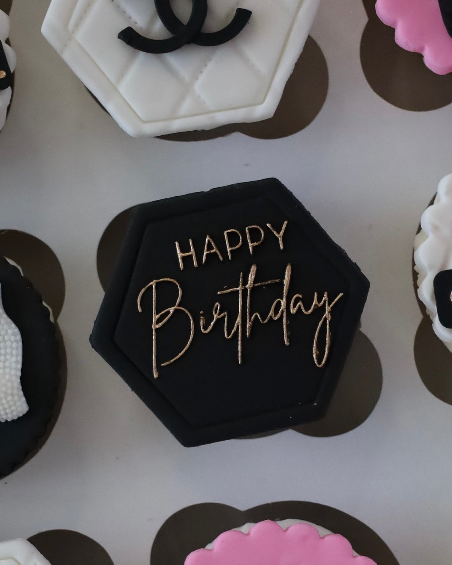 Designer Birthday Fondant Topper