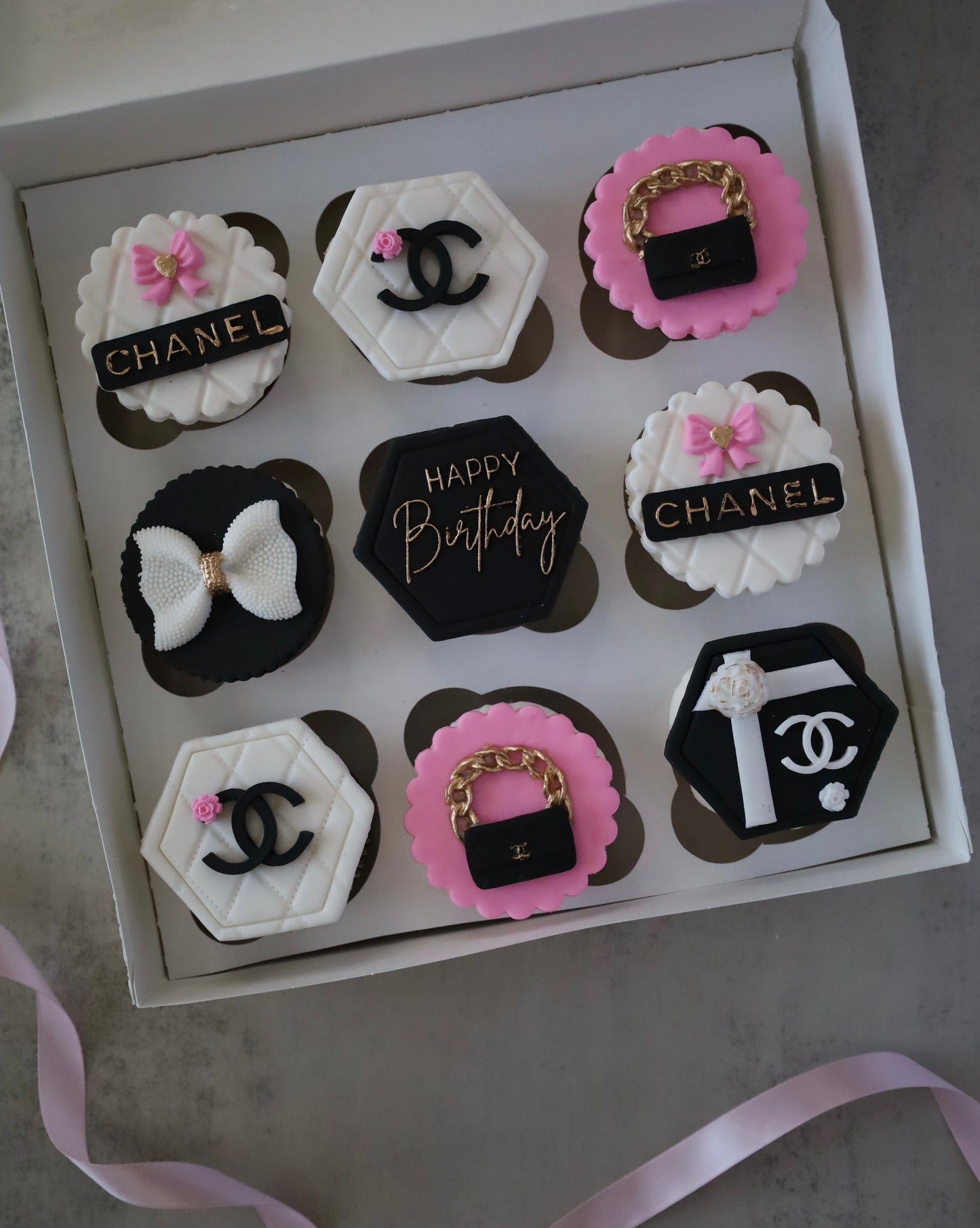 Designer Birthday Fondant Topper