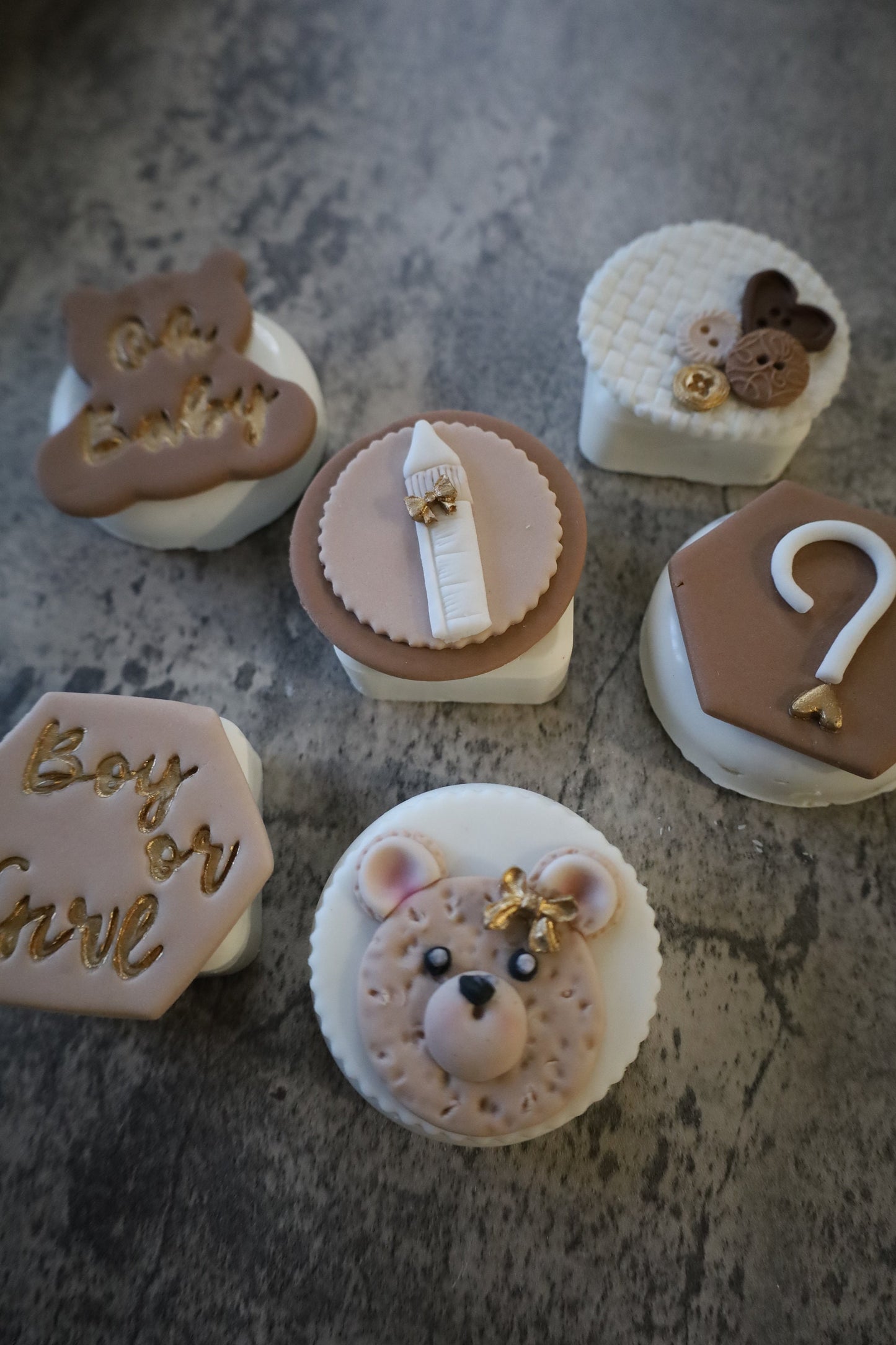 Baby Shower/Gender Reveal Fondant topper Set