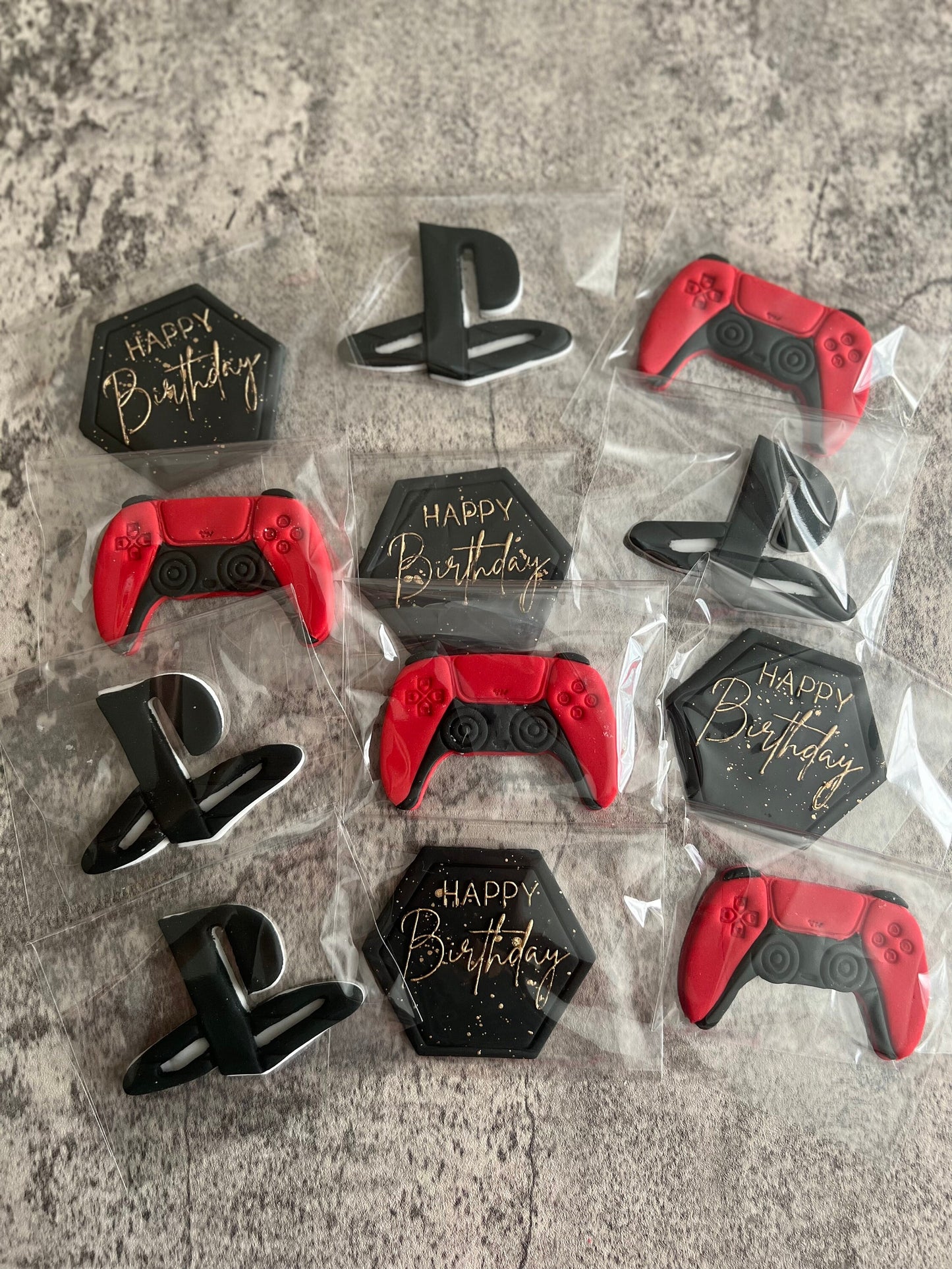PlayStation 5 Fondant Birthday Toppet Set