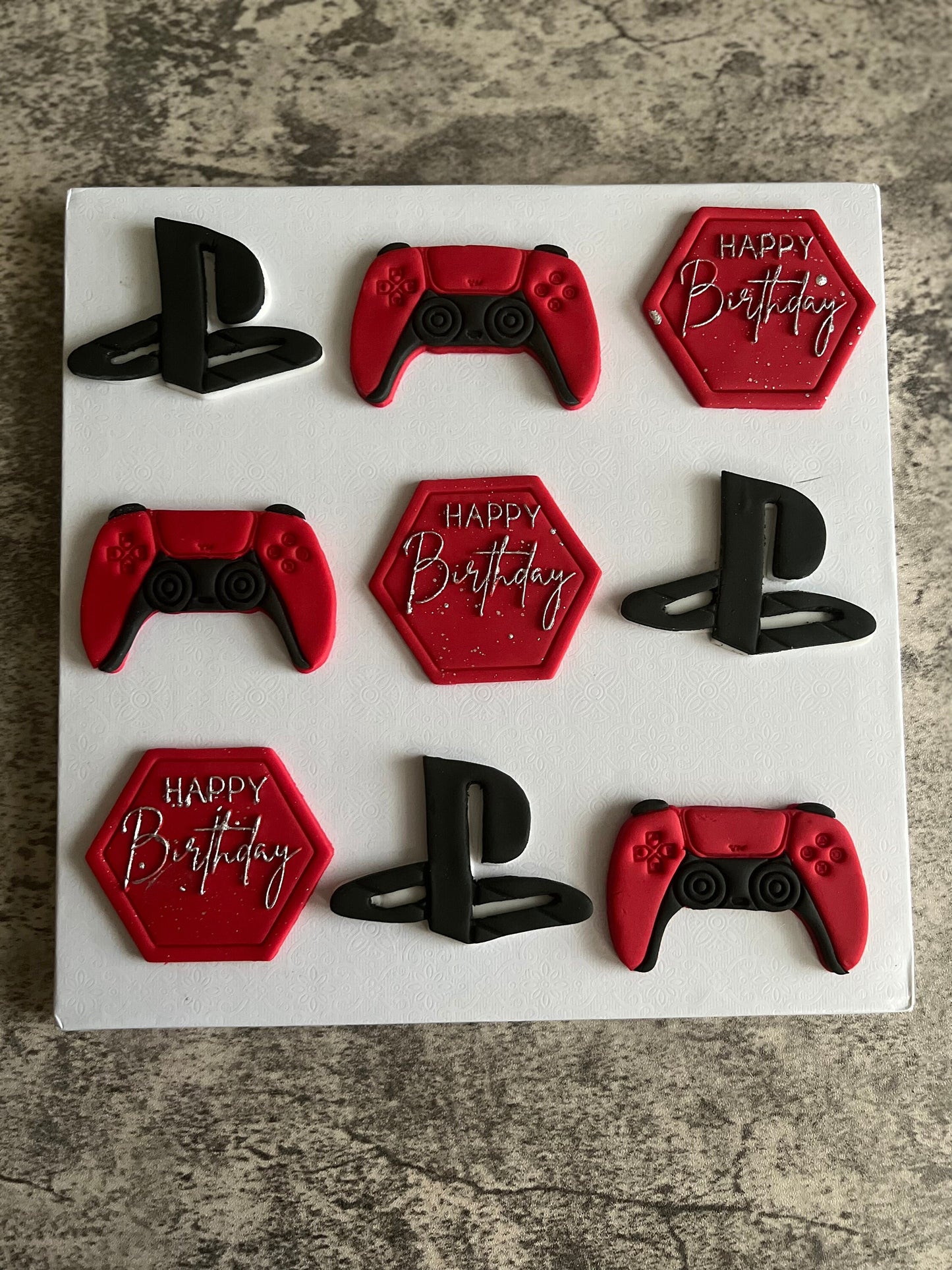 PlayStation 5 Fondant Birthday Toppet Set