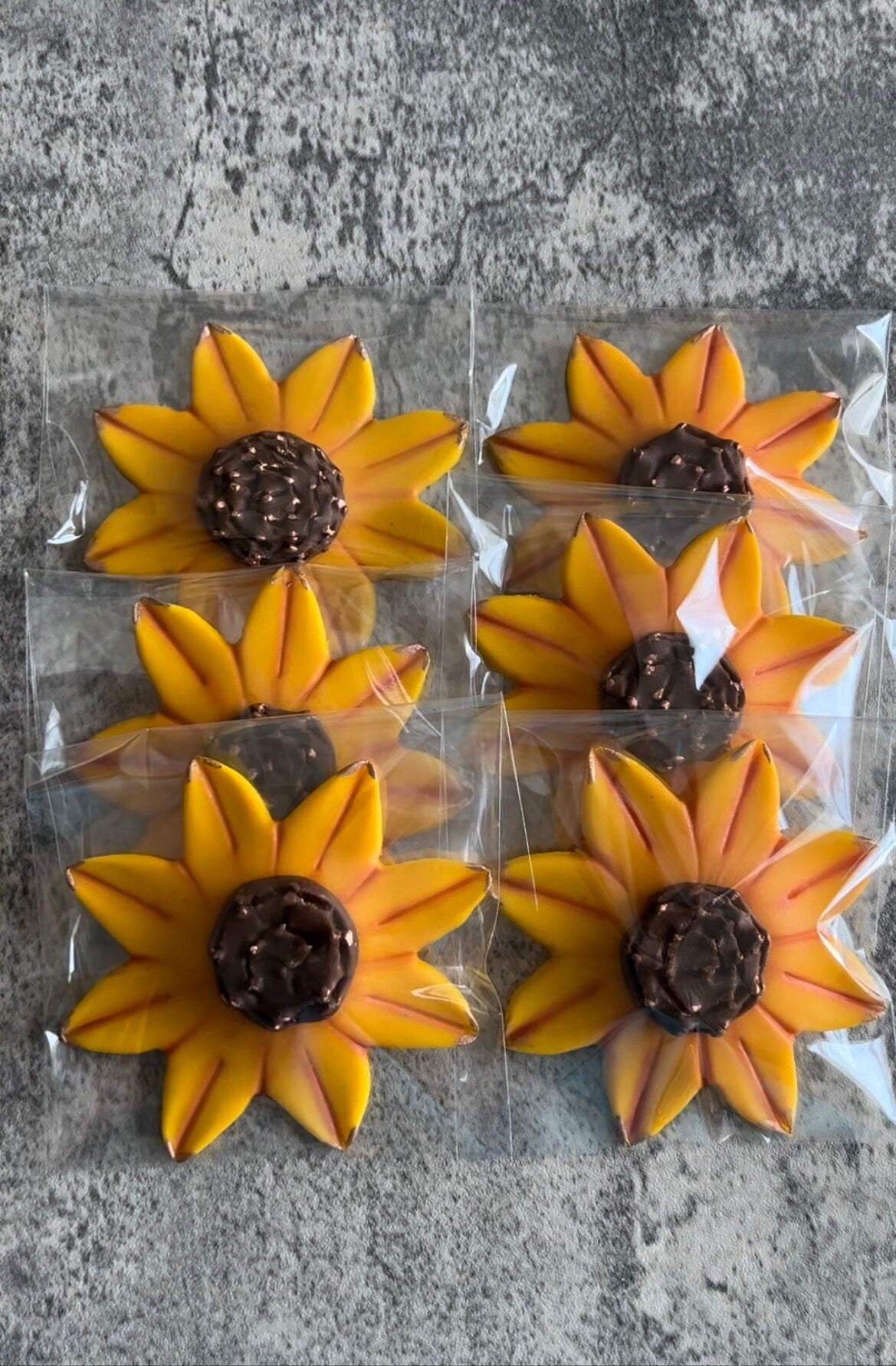 Sunflower Fondant Birthday Toppers Set