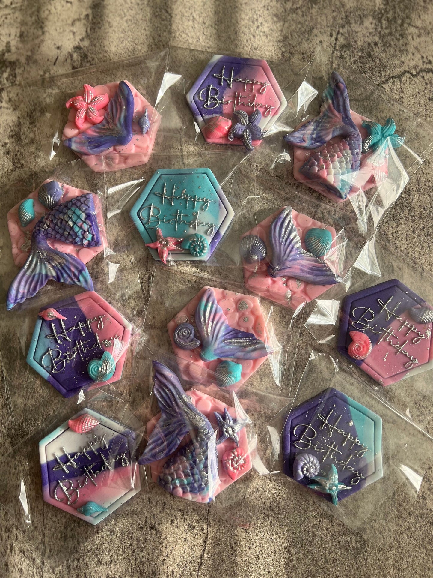 Mermaid Fondant Birthday Tooper Set