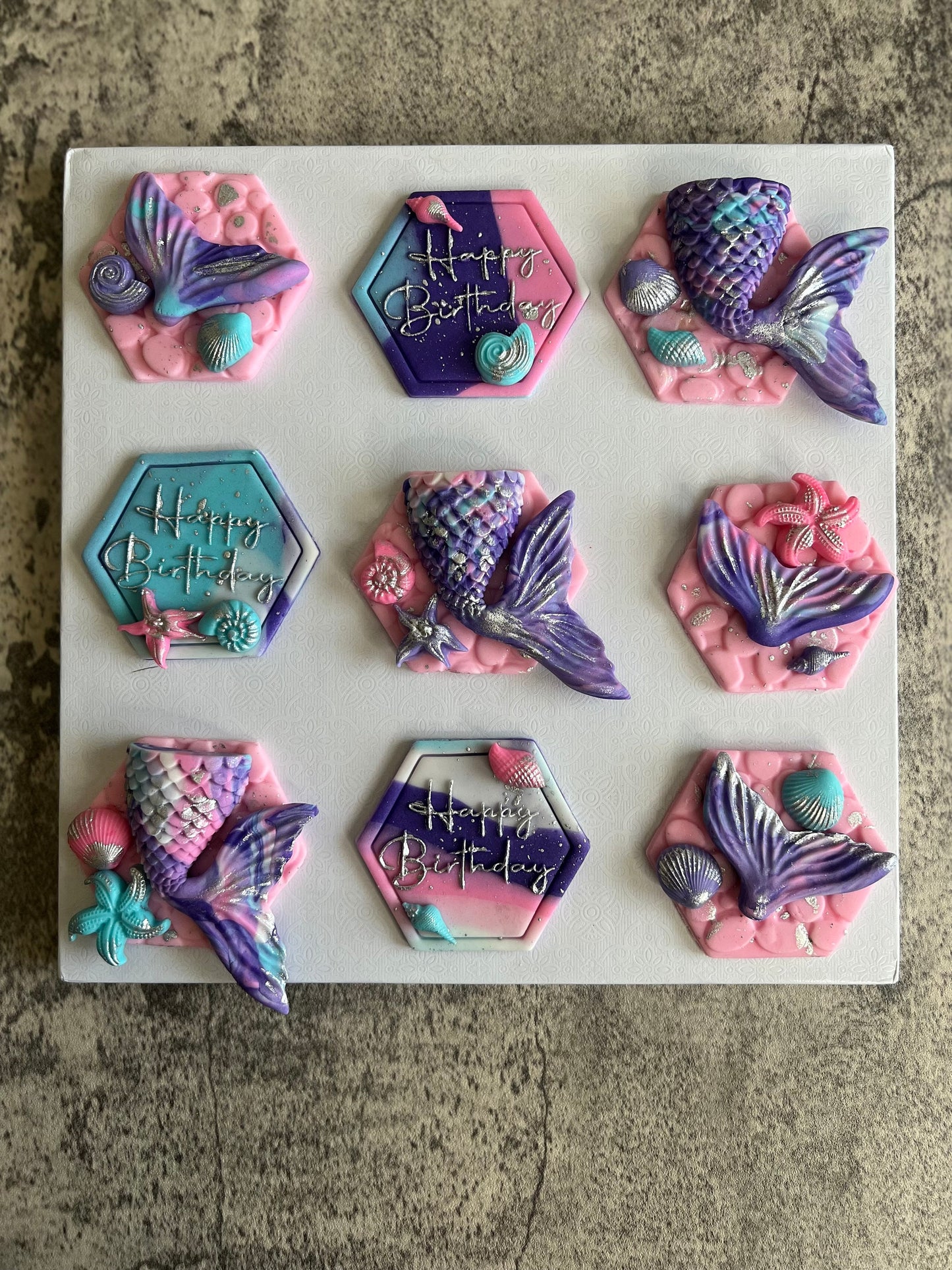 Mermaid Fondant Birthday Tooper Set