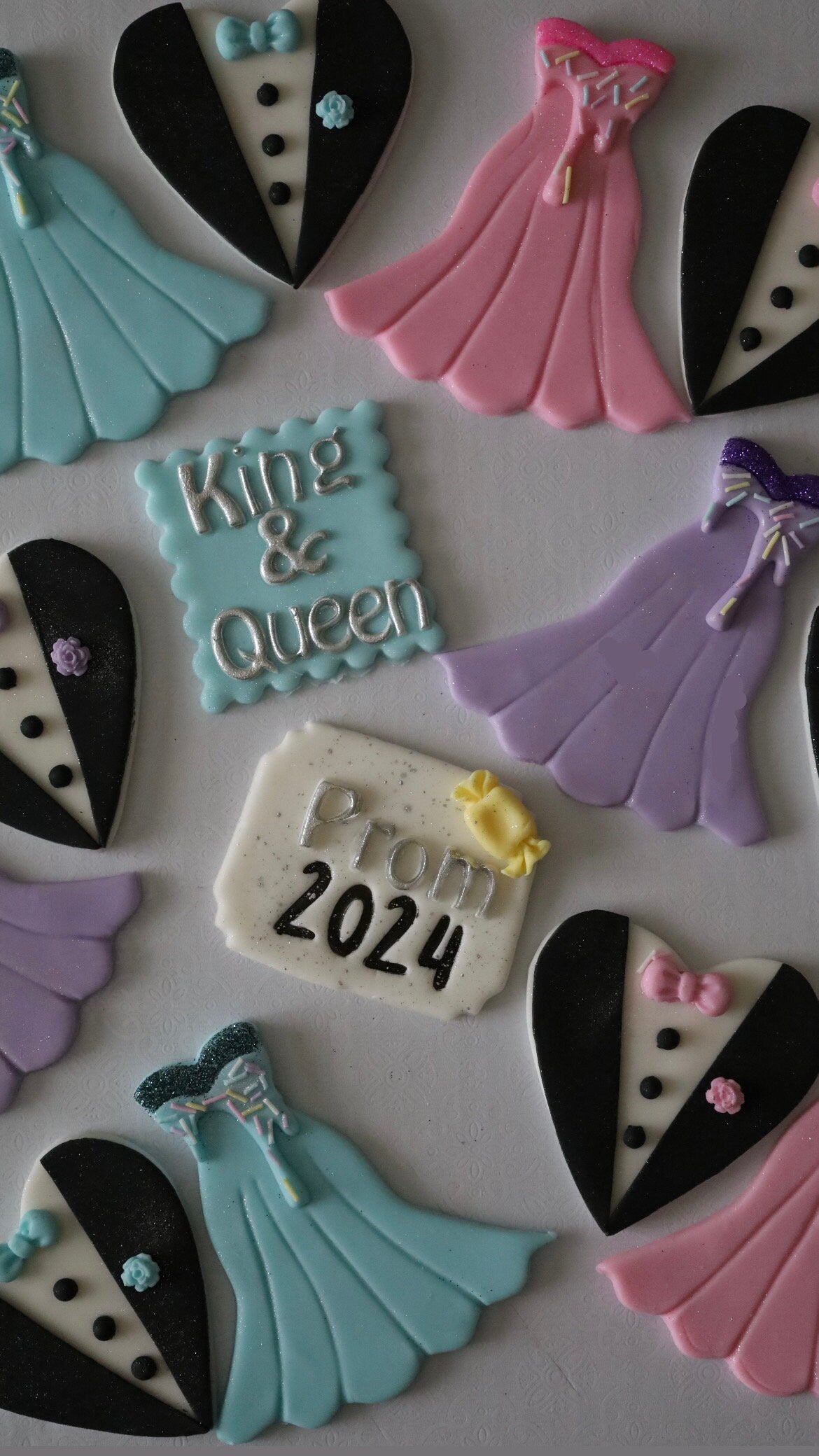 Designer Prom/Birthday Fondant Topper Set